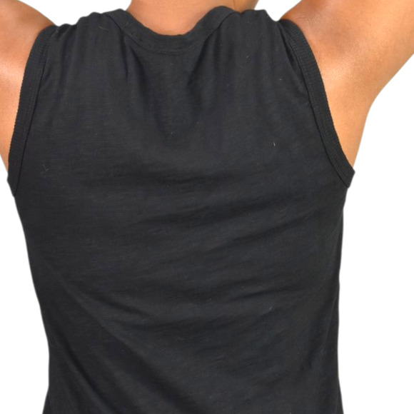 Wilt Black Slant Hem Tank Top Black Sleeveless Tee Angled Jersey Asymmetric XS - Picture 5 of 16